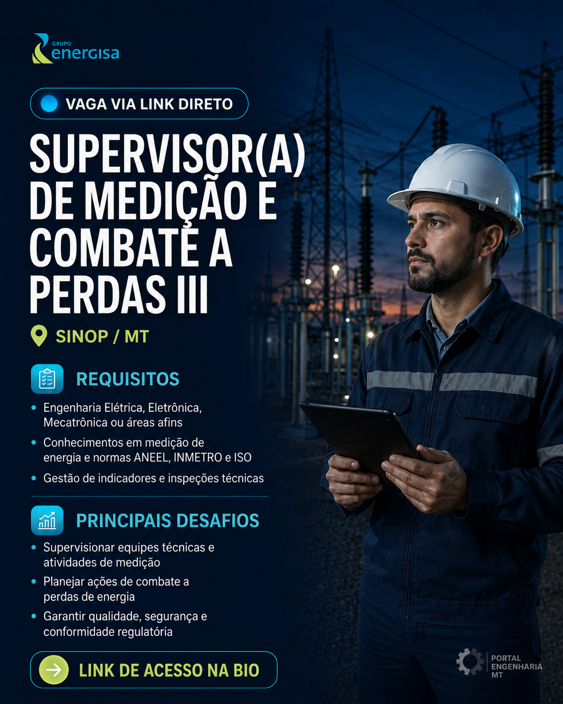 Supervisor(a) de Medição e Combate a Perdas III em Sinop