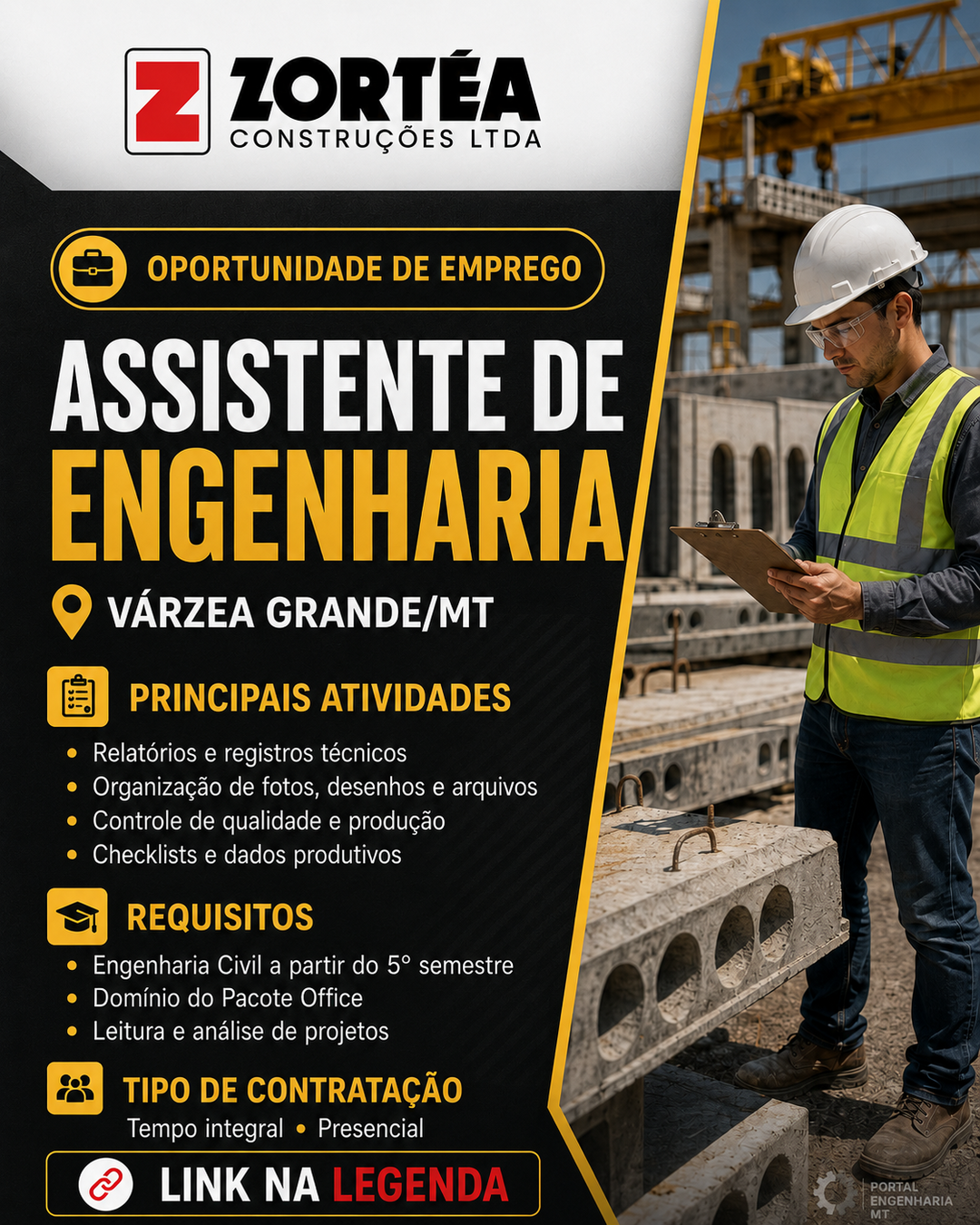 Assistente de Engenharia em Várzea Grande