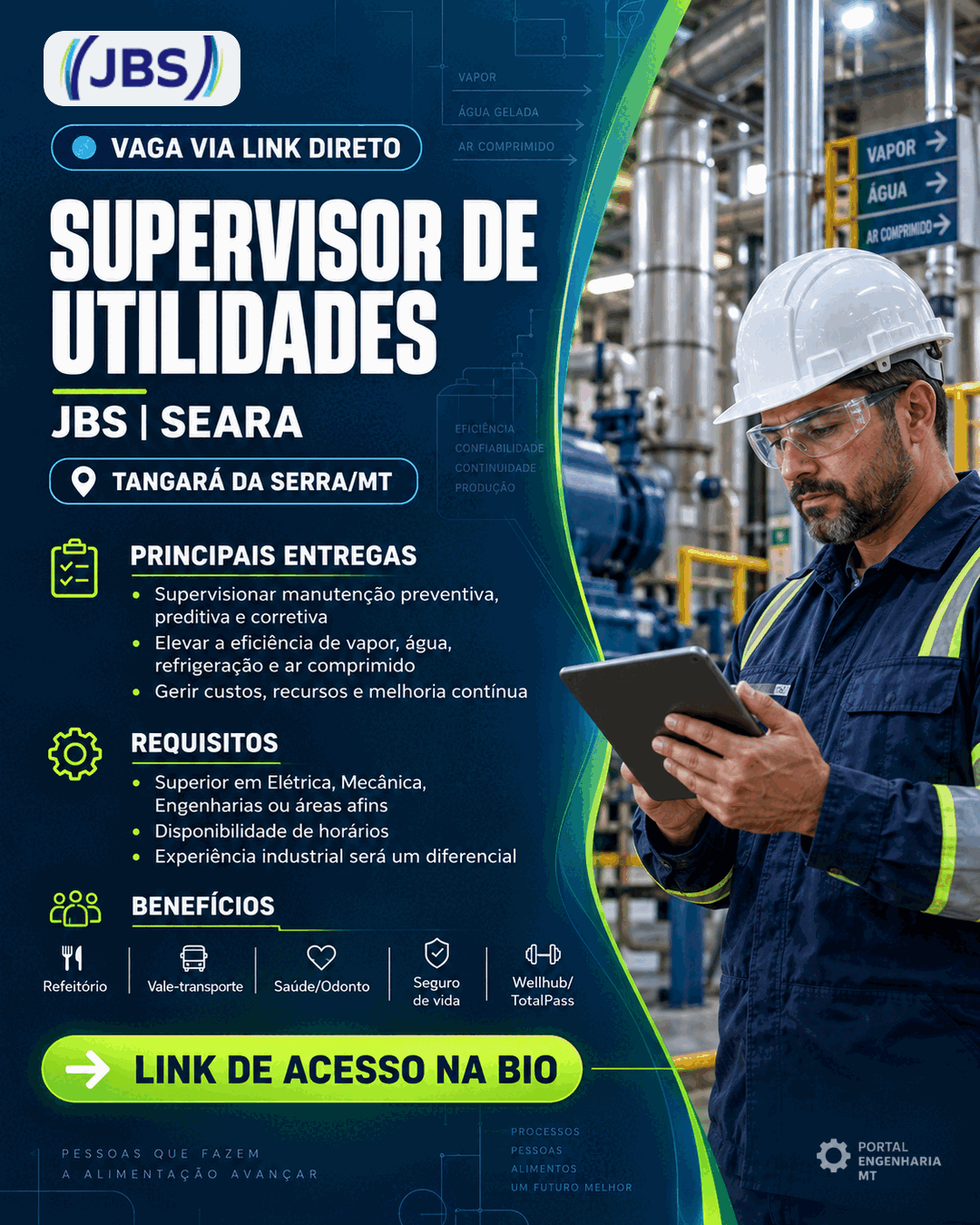Supervisor de Utilidades em Tangará da Serra