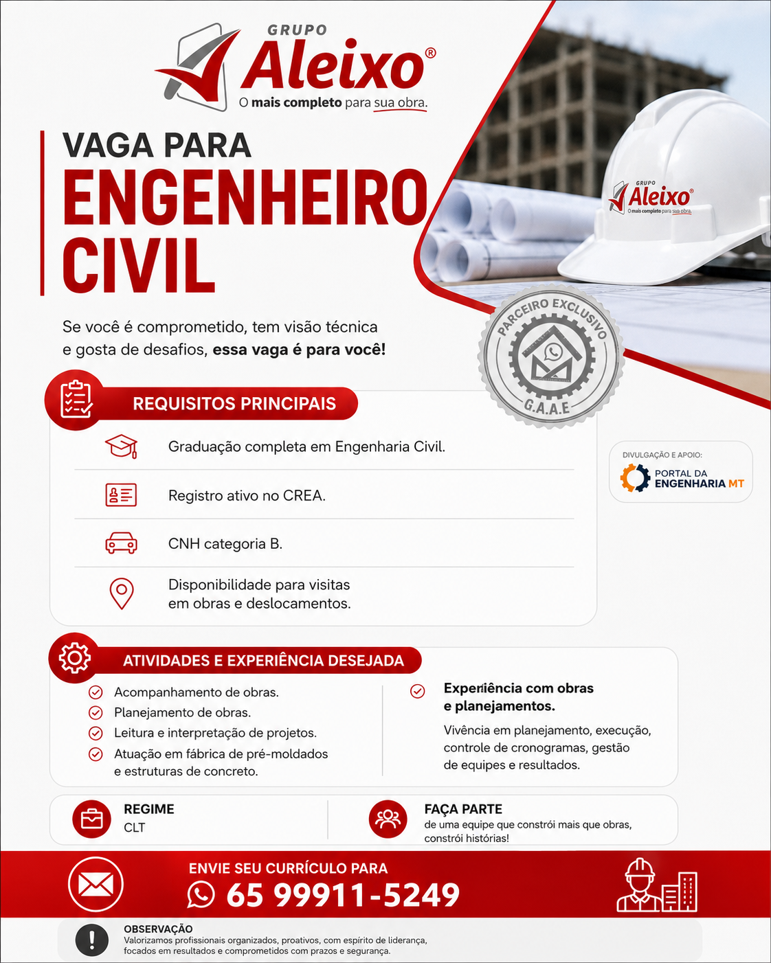Engenheiro Civil — Cuiabá