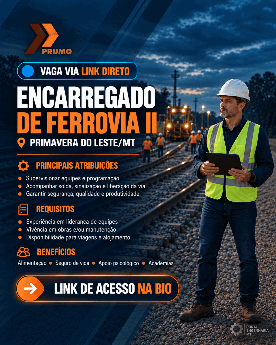 Encarregado de Ferrovia II em Primavera do Leste