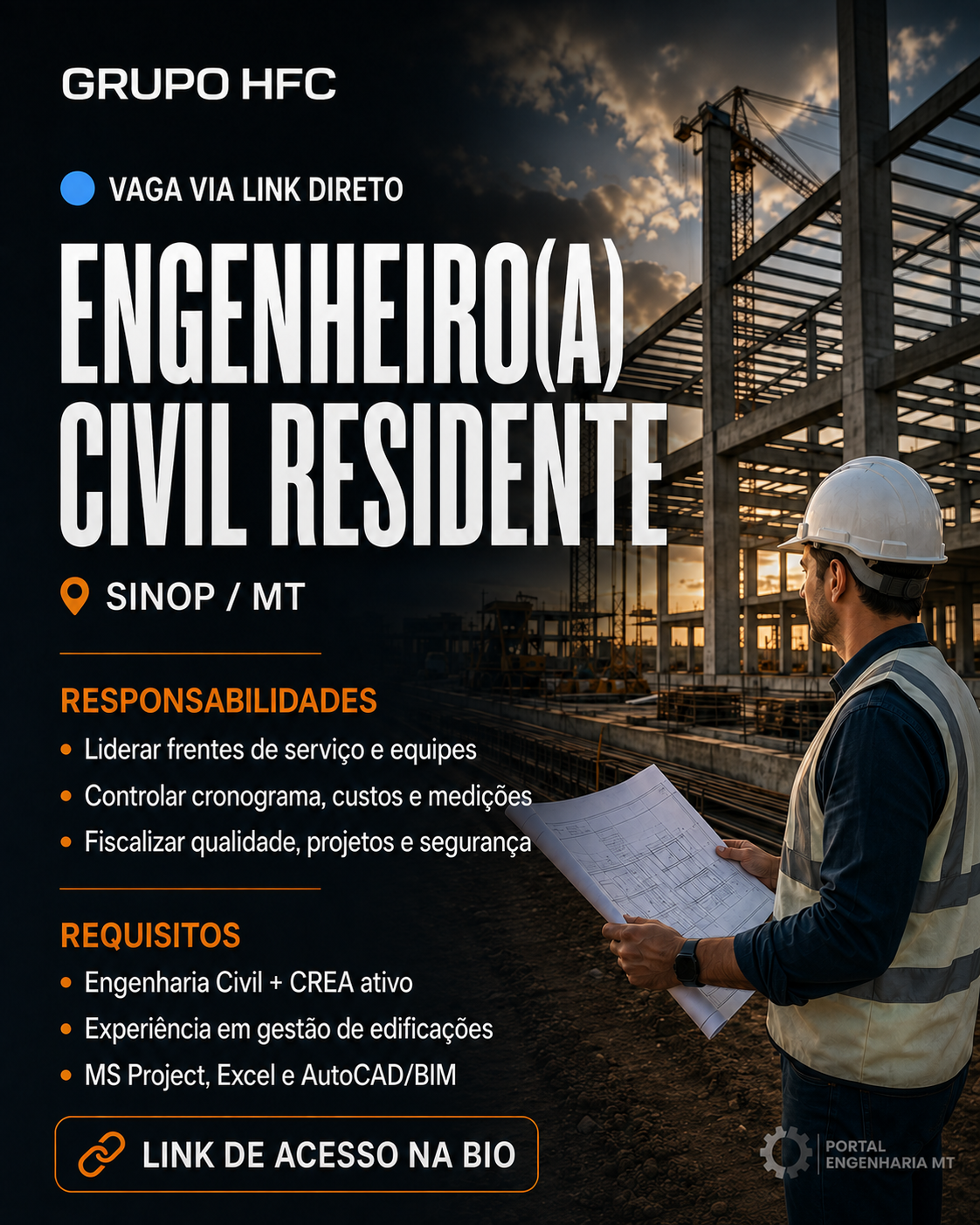 Engenheiro(a) Civil Residente em Sinop