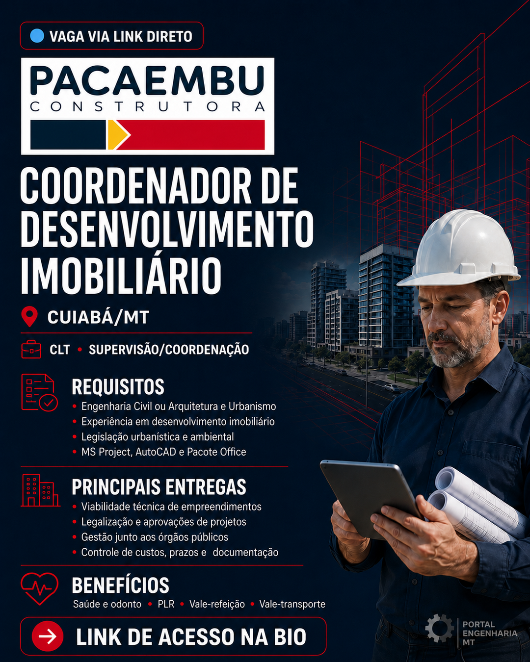 Coordenador de Desenvolvimento Imobiliário em Cuiabá