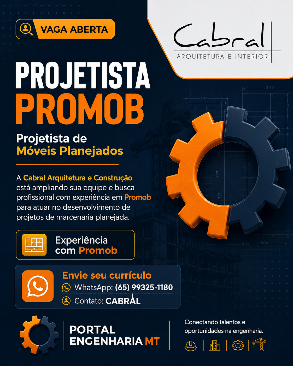 Projetista de Móveis planejados — Cuiabá