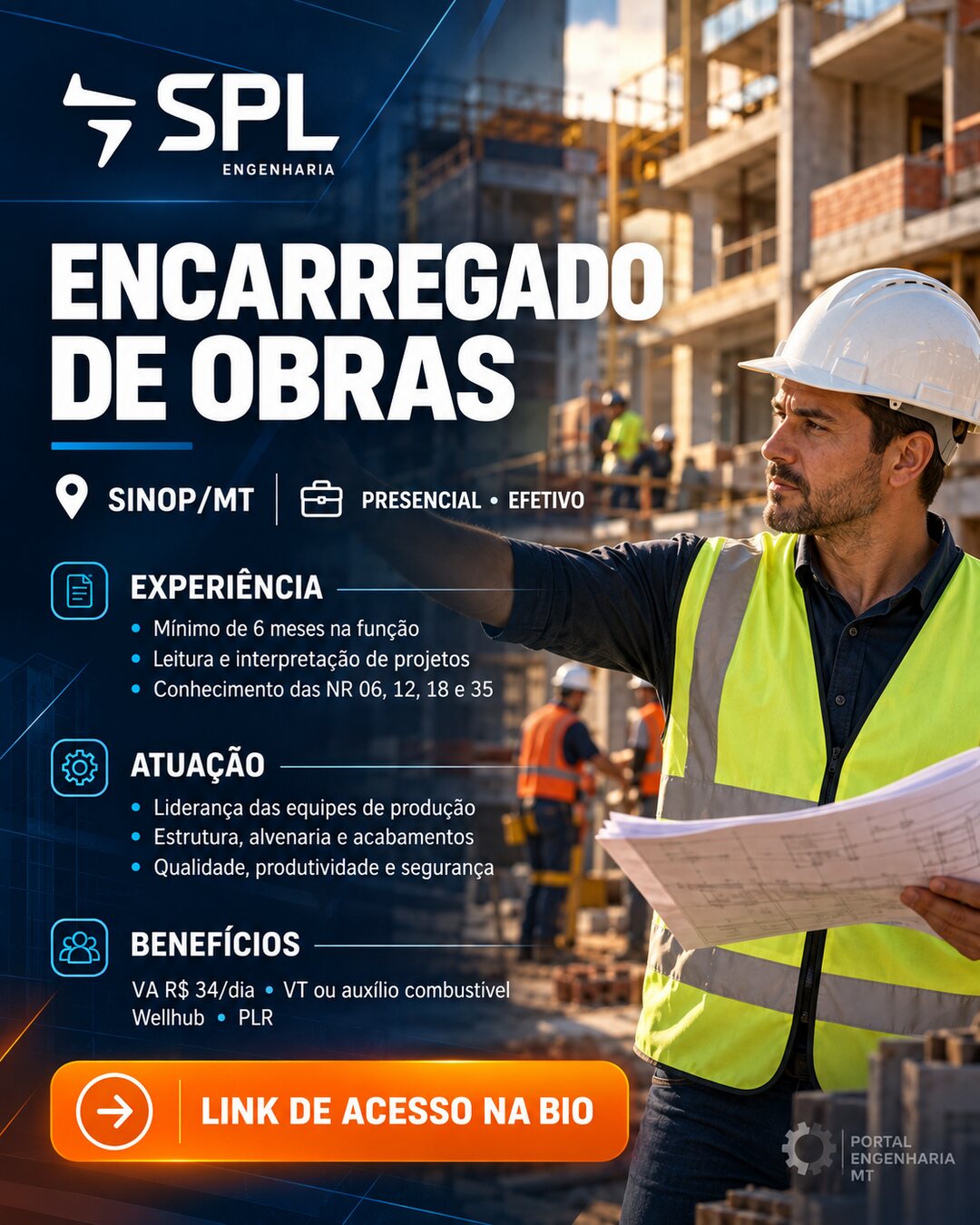 Encarregado de Obras em Sinop