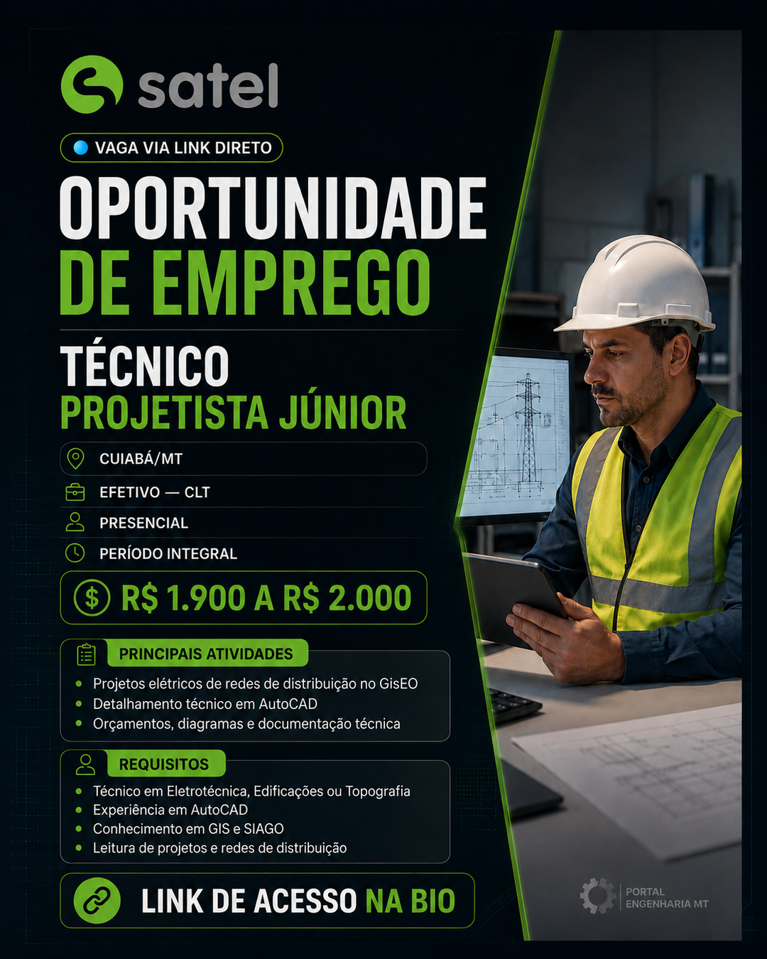 Técnico Projetista Júnior em Cuiabá